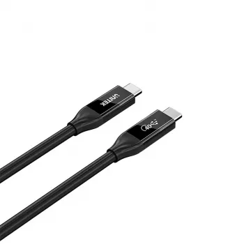 USB-C-kaapeli Unitek C14100ABK01-2M – 2 m, 100 W Power Delivery, 40 Gbit/s tiedonsiirto