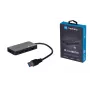 USB-keskitin NATEC Moth 4-porttinen USB 3.2 Gen 1 Type-A (5000 Mbit/s), USB-virralla toimiva, musta, 0,15 m kaapeli