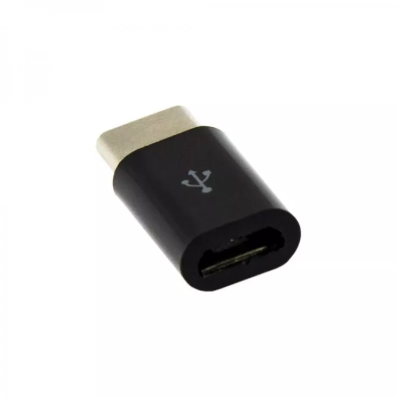 Sbox Micro USB 2.0 F. -> Type-C M. musta AD.USB-C B