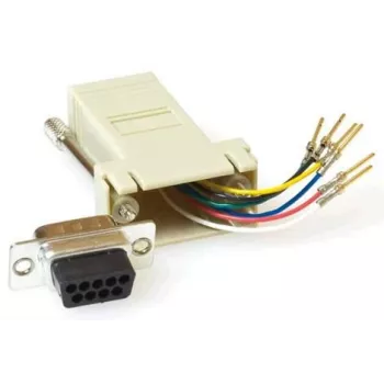 Kaapelin sukupuolenmuunnin MicroConnect SAD008 — RJ45 F - DB9 F, beige