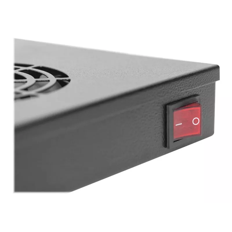 Digitus DN-19 FAN-4-HO-SW 19 tuuman kattotuuletusyksikkö, 4 tuuletinta, termostaatti, musta