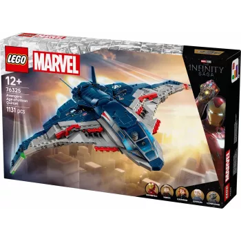 LEGO Marvel Super Heroes 76325 Avengers: Age of Ultron Quinjet rakennussarja, 1131 osaa, 5 minihahmoa, 12+