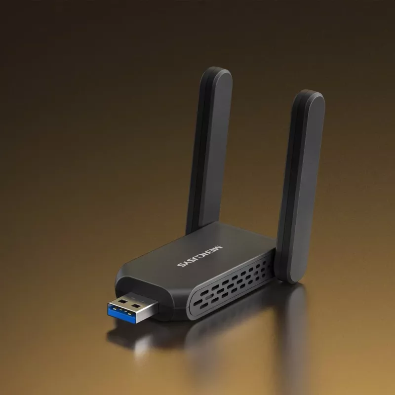 Wi-Fi USB -sovitin MERCUSYS MA72XH AX1800 high gain -antenneilla, USB-A Plug and Play