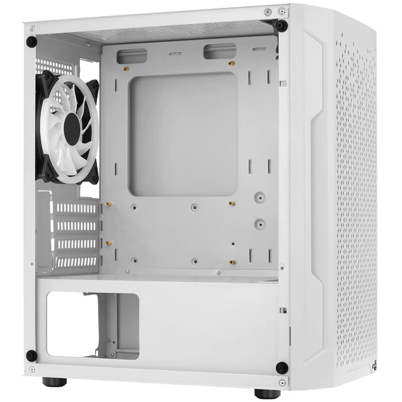 ATX AEROCOOL TRINITY MINI FRGB MICRO MINI TOWER -KOTELO LASIPANEELILLA (VALKOINEN)
