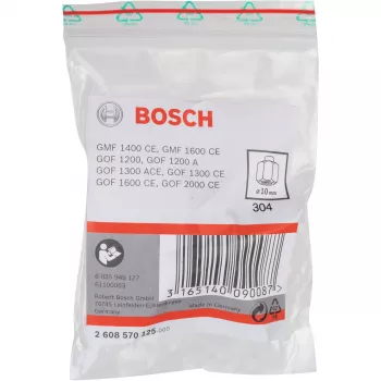 Bosch 2 608 570 125 istukka, 10 mm, kiristysmutteri SW 24 mm yläjyrsimille GOF/GMF