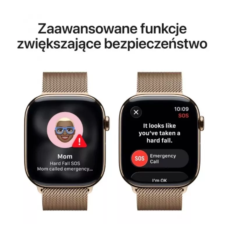 Apple Watch GPS + Cellular 46 mm kultainen titaanikotelo kultainen Milanese Loop S/M