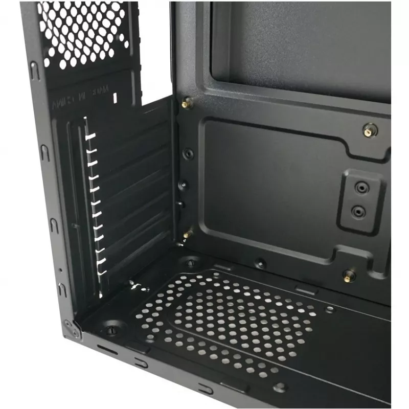LC Power Classic 7040B - MDT - ATX - ilman virtalähdettä - musta, harjattu alumiini / musta - USB/audio