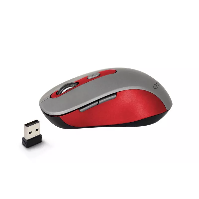Langaton optinen hiiri ESPERANZA EM131R 2,4 GHz, 1600 DPI, molempikätinen, nano-USB-vastaanotin, 6 painiketta, harmaa