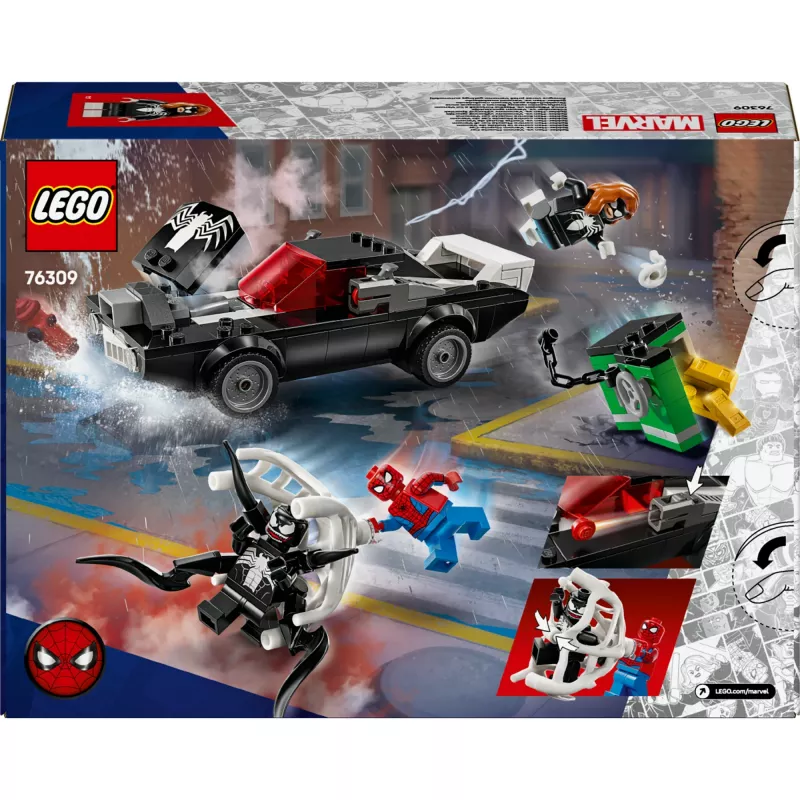 LEGO Marvel Super Heroes Spider-Man vs. Venom -muscle car -rakennussarja 76309 — 254 osaa, 3 minihahmoa, ikä 7+
