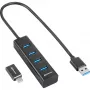 Sharkoon USB-keskitin USB 3.2 Gen 1 (3.1 Gen 1) Type-C 5000 Mbit/s musta