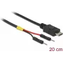 Delock USB Micro-B -virtakaapeli - 2 x yksittäinen nastarima, 20 cm