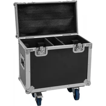 Flightcase Roadinger 2x TMH-B120 pyörillä — kaksinkertainen telinesuojalaukku kahdelle TMH-B120-yksikölle