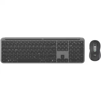 Logitech 920-012483 näppäimistö ja hiiri sisältyy Office RF Wireless + Bluetooth QWERTZ German Graphite