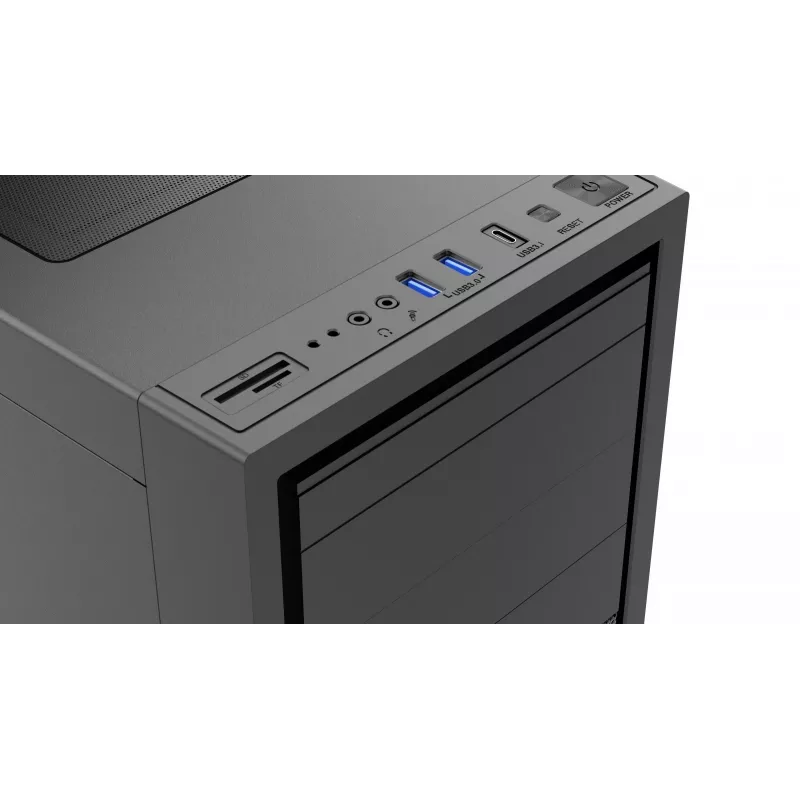 Gembird Fornax K500 ATX-tietokonekotelo, midi-torni, musta