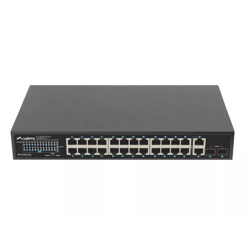 Hallitsematon LANBERG-kytkin RSGE-24P-2GE-2S-360 24 RJ-45 Ethernet-portilla
