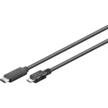 Wentronic Goobay USB 2.0 Micro-liitin (tyyppi B) > USB-C liitin kaapeli, 0,6 m - USB 2.0 HighSpeed (67992)