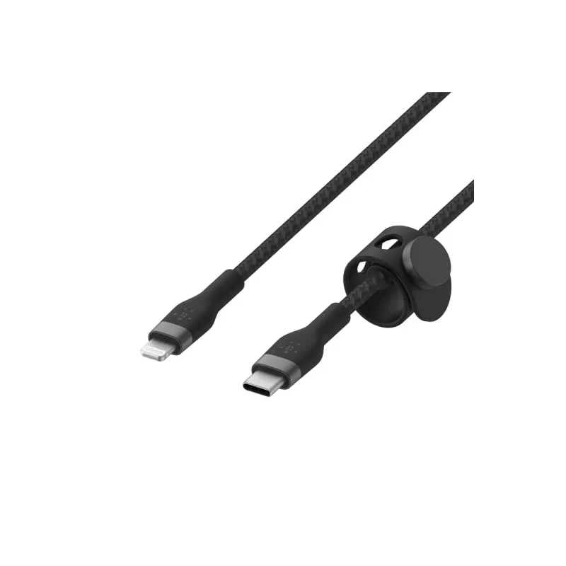 Belkin BOOST CHARGE - Lightning-kaapeli - 24-pin USB-C uros - Lightning uros - 3 m - musta - Apple iPad/iPhone/iPod (Lightning)
