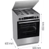 Gorenje GKS6C71XF vapaasti seisova liesi ja uuni hopea