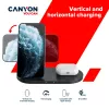 Laturi langaton telakointiasema 2in1 QI 10W/USB-C/LED musta