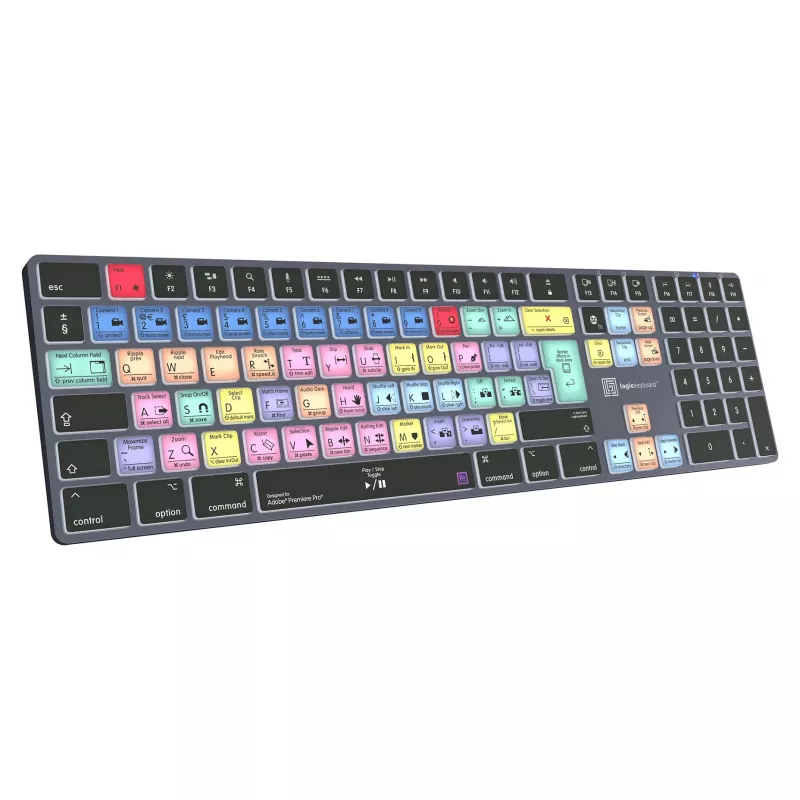 LogicKeyboard Titan DE Mac-näppäimistö Adobe Premiere Pro CC:lle — saksalainen näppäinasettelu
