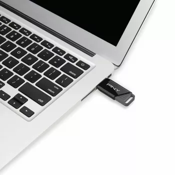 PNY Attaché X, 64 GB, USB Type-A, 3.2 Gen 1 (3.1 Gen 1), 130 MB/s, Dia, musta
