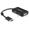 DeLOCK 0.16m DisplayPort/VGA+HDMI+DVI VGA (D-Sub)+ HDMI + DVI musta