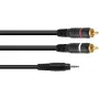 Audio-adapterikaapeli Omnitronic 3,5 mm:n plugi 2×RCA, 6 m, malli 30225148