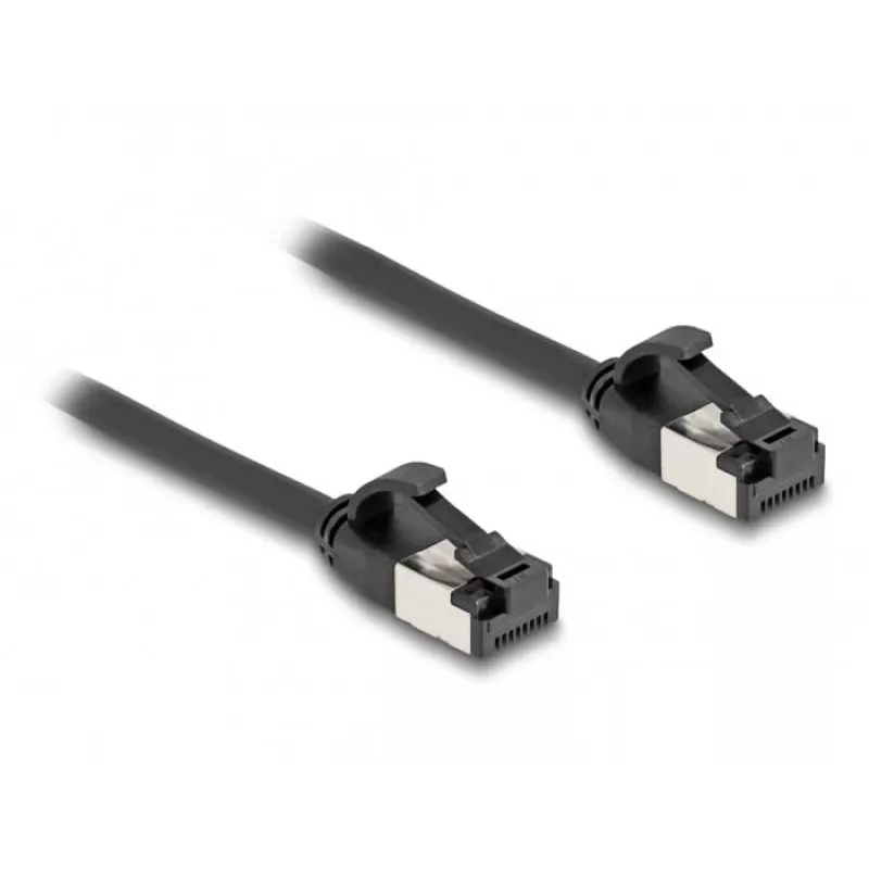 Verkkokaapeli DeLOCK RJ45-kaapeli uros-uros Cat.8.1 2 m musta