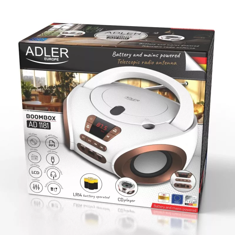 ADLER AD 1181wc - CD/MP3-soitin (Boombox)