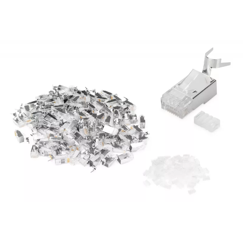 DIGITUS AK-219604-100 modulaariliittimet pyöreälle kaapelille, CAT6A, suojatut, 100 kpl