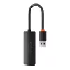 Baseus Lite Series USB-RJ45-verkkosovitin, 100Mbit/s (musta)