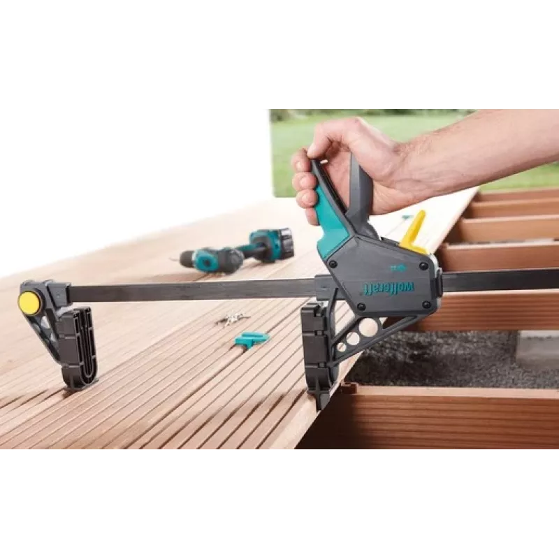 Palkkipuristin wolfcraft GmbH terassinrakennussarja