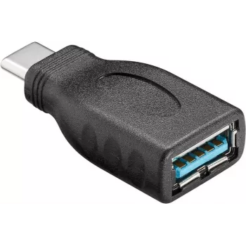 USB 3.0 SuperSpeed -adapteri, musta – USB-C-pistoke > USB 3.0 -naarasliitäntä (Type-A)