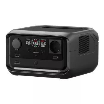 Kannettava voima-asema EcoFlow River 3 Plus — LiFePO4 286Wh, AC- ja USB-lähdöt, aurinko-/savukkeensytytinlataus