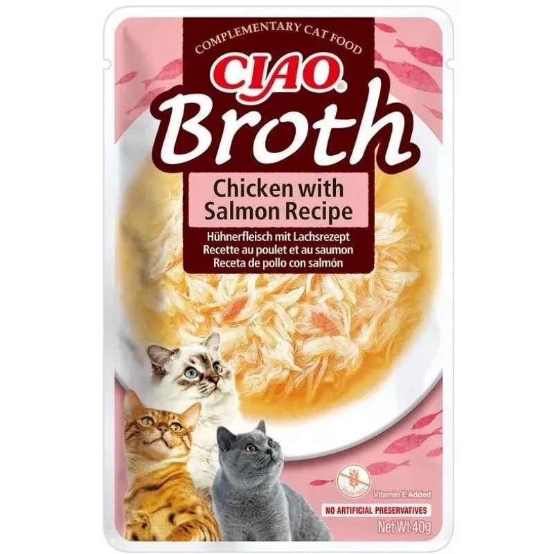 INABA Ciao Broth kana & lohi - kissanherkut - 40 g