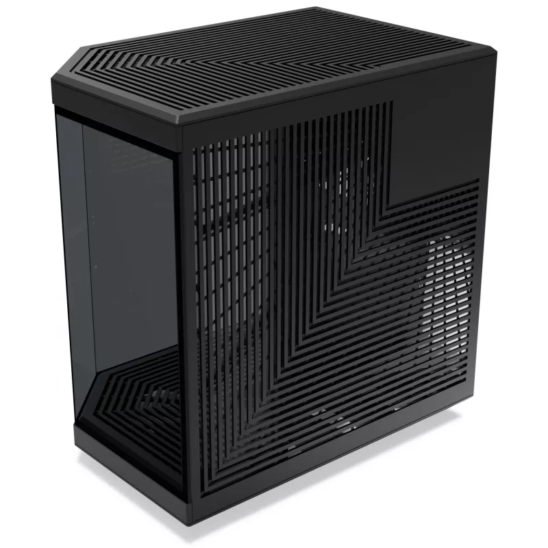 HYTE Y70 CS-HYTE-Y70-B Midi Tower -tietokonekotelo, E-ATX, karkaistu lasi, Pitch Black