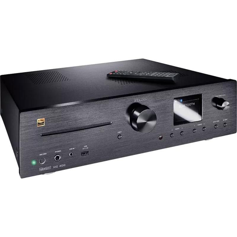 Stereo-vastaanotin Magnat MC 400 — 2.0 kanavaa, 40 W per kanava, CD-soitin, Wi-Fi, Bluetooth, DAB/FM, Ethernet (musta)