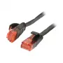 Kytkentäkaapeli RJ45 - CAT6 250MHz - 10m musta - UTP(U/UTP) - PVC - litteä - Synergy 21 -