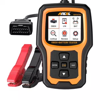 2in1 diagnostiikkaskanneri OBD2 ja akkutesteri Ancel AD410 PRO