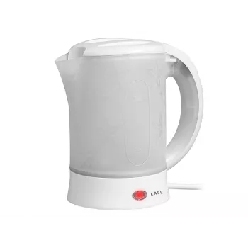 LAFE LAFCZA45865 sähköinen vedenkeitin, ruostumaton teräs, 0,6 l, 600 W, vaaleanharmaa, taitettava lukituskansi
