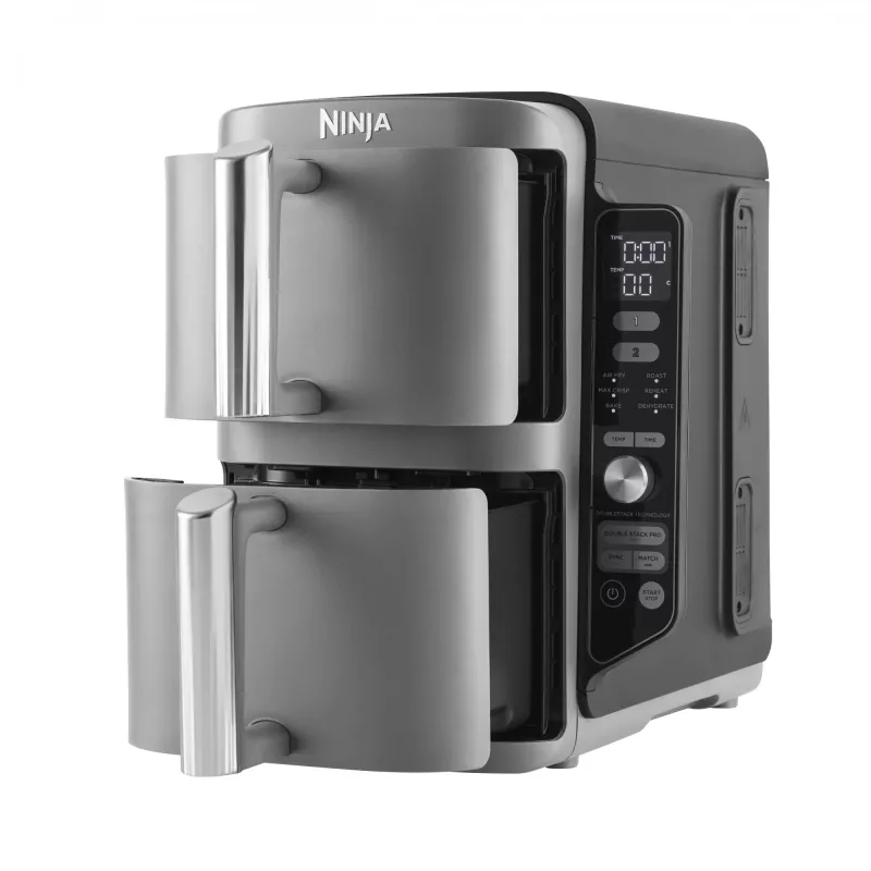 Ninja SL400EU friteerauslaite Double 9,5 L 2470 W kiertoilmakypsennin musta, harmaa