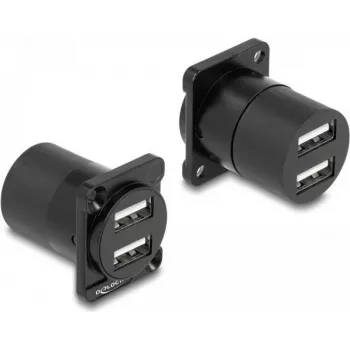 DeLOCK D-Type-moduuli USB 2.0 Type-A 2 x naaras 2 x naaras