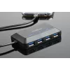 USB-keskitin GEMBIRD ACT-HUB3C-4P — USB 3.2 Gen 1 Type-A isäntä 4 × USB 3.2 Gen 1 Type-C, 5000 Mbit/s, musta