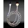 LC-POWER kaapeli USB-Micro-1M-8 1 m musta/hopea, USB-A → Micro-USB (LC-C-USB-MICRO-1M-8)