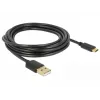 USB-kaapeli DeLOCK 85209 USB 2.0 3 m USB A USB C musta