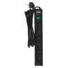 Ever Optima 5m musta 6 pistorasiaa 250 V