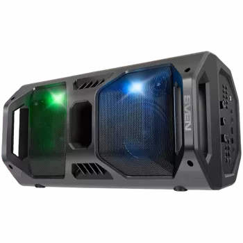 Kaiutin SVEN PS-600, musta (50W, TWS, Bluetooth, FM, USB, microSD, LED-näyttö, 4000mAh)