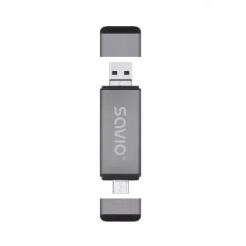 SD-kortinlukija 3-in-1, USB-C + USB-A 2.0 + Micro-USB