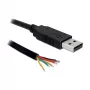 USB-kaapeli DeLOCK USB2.0/TTL 6 1,8 m musta