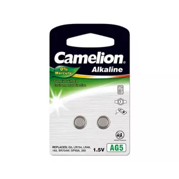Nappiparisto CAMELION AG5 (LR754, LR48) 1,5 V – 2 kpl:n pakkaus
